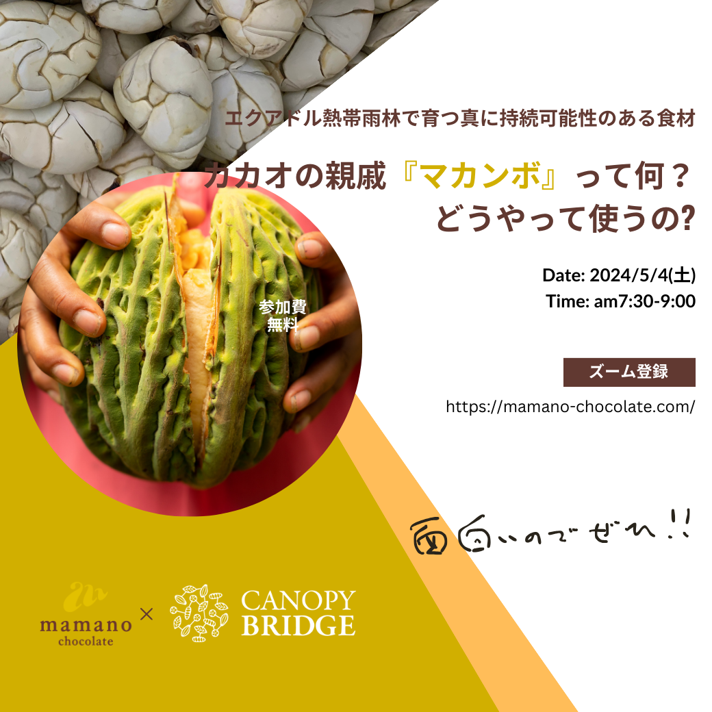アーカイブ動画公開】オンラインセミナー:カカオの親戚『マカンボ』っ