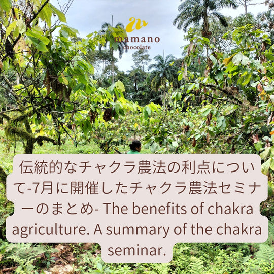 伝統的なチャクラ農法の利点について-7月に開催したチャクラ農法セミナーのまとめ- The benefits of chakra agriculture. A summary of the chacka seminar.